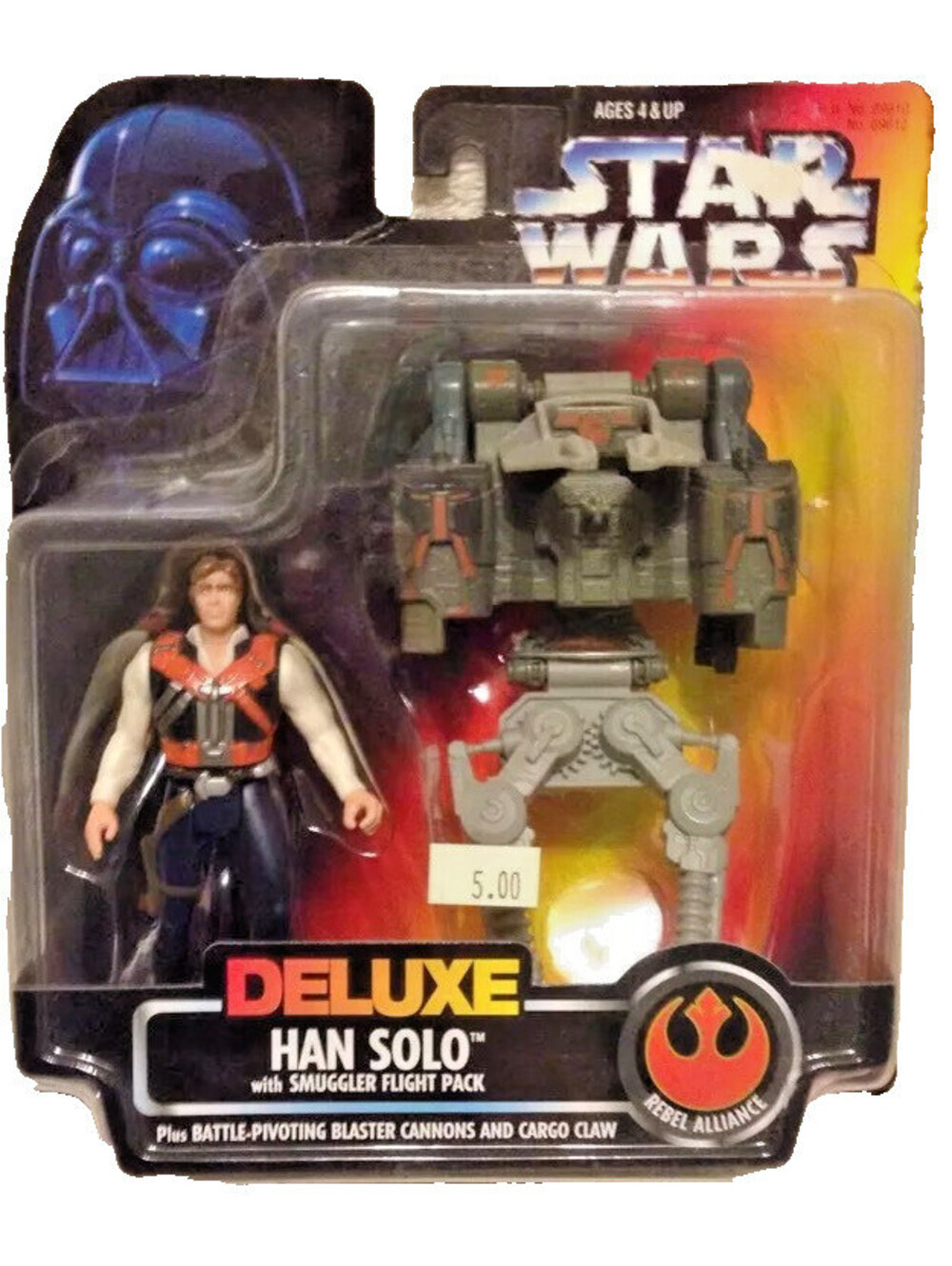 Star Wars Han Solo Smuggler Flight Pack Rebel Alliance Blaster Cannons POTF